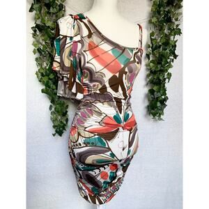 Vintage Body Central Asymmetrical Bodycon Mini Dress Women's small